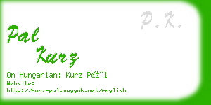 pal kurz business card